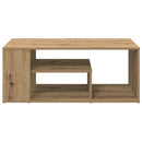 sofabord 100x50x40 cm konstrueret træ egetræsfarve
