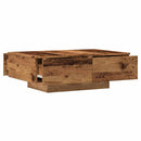 sofabord 90x60x31 cm konstrueret træ gammelt trælook