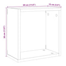 væghylder 2 stk. 30x15x30 cm kubeformet konstrueret træ kunsteg