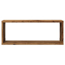 væghylder 2 stk. 60x15x23 cm kubeformet konstrueret træ sort