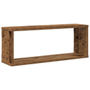væghylder 4 stk. 60x15x23 cm kubeformet konstrueret træ sort