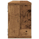 væghylder 4 stk. 60x15x23 cm kubeformet konstrueret træ sort