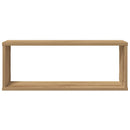 væghylder 4 stk. 60x15x30 cm kubeformet konstrueret træ kunsteg