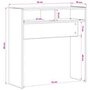 konsolbord 78x30x80 cm konstrueret træ antikt træ