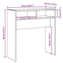 konsolbord 78x30x80 cm konstrueret træ kunsteg