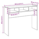 konsolbord 105x30x80 cm konstrueret træ kunsteg