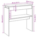 konsolbord 80x30x80 cm konstrueret træ kunsteg