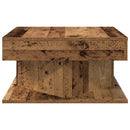 sofabord 55x55x30 cm konstrueret træ antikt træ