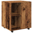 rulleskab 60x53x72 cm konstrueret træ gammelt træ-look