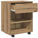 rullebord 46x36x59 cm konstrueret træ kunsteg