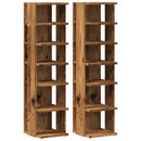 skoskabe 2 stk. 28x27x102 cm konstrueret træ gammelt træ-look