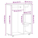 garderobe 80x40x110 cm konstrueret træ kunsteg