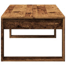 sofabord 102x50x35 cm konstrueret træ antikt træ