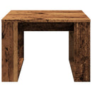 sidebord 50x50x35 cm konstrueret træ antikt eg