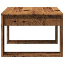 sidebord 50x50x35 cm konstrueret træ antikt eg