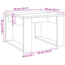 sidebord 50x50x35 cm konstrueret træ antikt eg