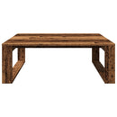 sofabord 100x100x35 cm konstrueret træ antikt eg