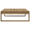 sofabord 100x100x35 cm konstrueret træ kunsteg