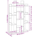 bogreol 86x25,5x140 cm konstrueret træ kunsteg