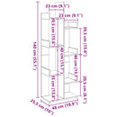 bogreol 48x25,5x140 cm konstrueret træ gammelt træ