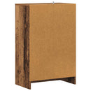 skoskab 60x35x92 cm konstrueret træ antikt eg