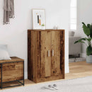 skoskab 60x35x92 cm konstrueret træ antikt eg