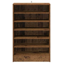 skoskab 60x35x92 cm konstrueret træ antikt eg