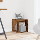 sidebord 33x33x34 cm konstrueret træ antikt eg
