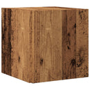 sidebord 33x33x34 cm konstrueret træ antikt eg