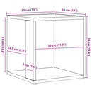 sidebord 33x33x34 cm konstrueret træ kunsteg
