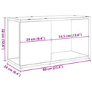 tv-bord 60x24x32 cm konstrueret træ antikt træ