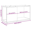 tv-bord 60x24x32 cm konstrueret træ kunsteg