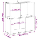 bogreol 60x24x63 cm konstrueret træ antikt træ