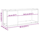tv-bord 80x24x32 cm konstrueret træ kunsteg