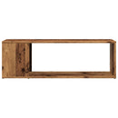 tv-bord 100x24x32 cm konstrueret træ antikt trælook