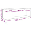 tv-bord 100x24x32 cm konstrueret træ antikt trælook