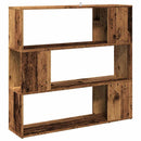 bogreol/rumdeler 100x24x94 cm antikt træ