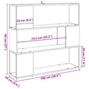 bogreol/rumdeler 100x24x94 cm antikt træ