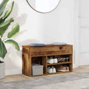 skobænk 80x30x45 cm konstrueret træ antikt træ