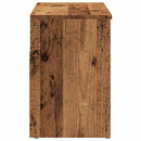 skobænk 80x30x45 cm konstrueret træ antikt træ