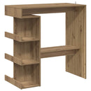 barbord med opbevaringsstativ 100x48x101,5 cm kunsteg