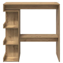 barbord med opbevaringsstativ 100x48x101,5 cm kunsteg