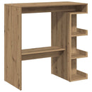 barbord med opbevaringsstativ 100x48x101,5 cm kunsteg