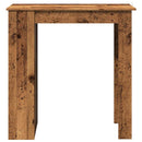 barbord med hylde 102x50x103,5 cm konstrueret træ antikt træ