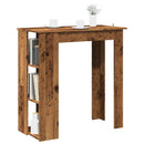 barbord med hylde 102x50x103,5 cm konstrueret træ antikt træ