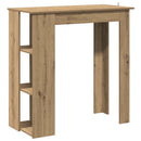 barbord med hylde 102x50x103,5 cm konstrueret træ kunsteg
