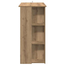 barbord med hylde 102x50x103,5 cm konstrueret træ kunsteg