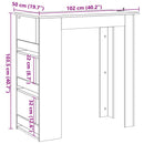 barbord m. stativ 102x50x103,5 cm antikt træ