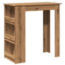 barbord med opbevaringsstativ 102x50x103,5 cm kunsteg