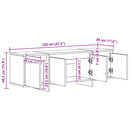 tv-bord 120x30x40,5 cm konstrueret træ kunsteg